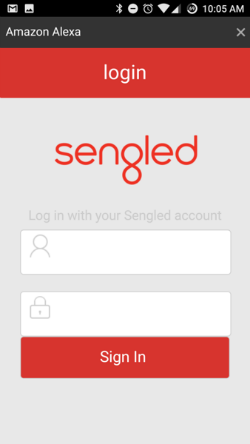 Enter your Sengled Account 